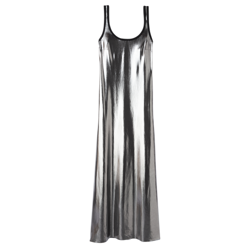 Lange jurk , Donkergrijs - Jersey - Weergave 1 van  3