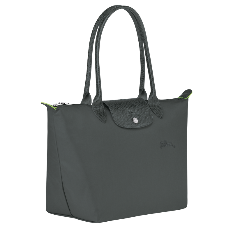 Sac cabas M Le Pliage Green , Toile recycl&eacute;e - Graphite  - Vue 3 de 6