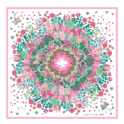 Collier de fleurs Zijden sjaal 90 , Roze - Zijde