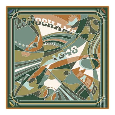 Foulard di seta 90 Longchamp League , OTHER - Moscata