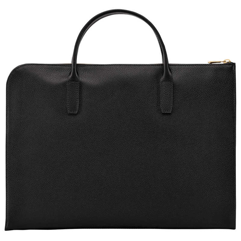 Le Foulonn&eacute; S Briefcase , Black - Leather  - View 4 of  5