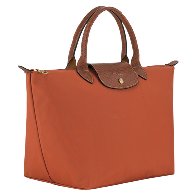 Le Pliage Original 手提包 M , 磚紅色 - 再生帆布