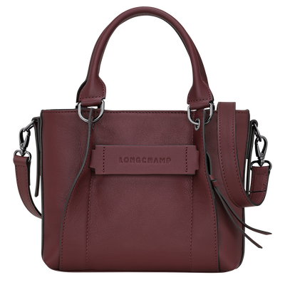 Longchamp 3D S Handbag , Burgundy - Leather