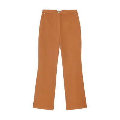 Trousers , Caramel - Overdyed cotton