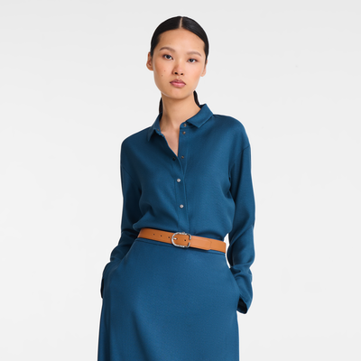 Ladies' belt , Cashew - Leather