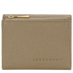 Le Foulonn&eacute; Compact wallet , Lichen - Leather
