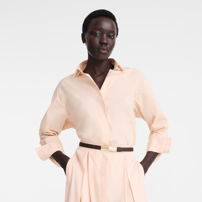 Ladies' belt , Mocha - Leather