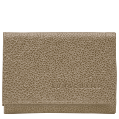 Le Foulonn&eacute; Compact wallet , Lichen - Leather