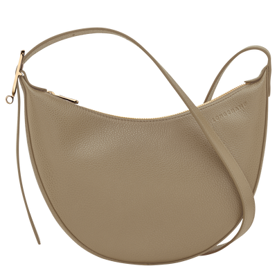 Sac bandouli&egrave;re S Le Foulonn&eacute; , Cuir - Lichen