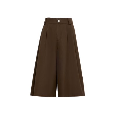 Short , Mokka - Tweezijdige gabardine